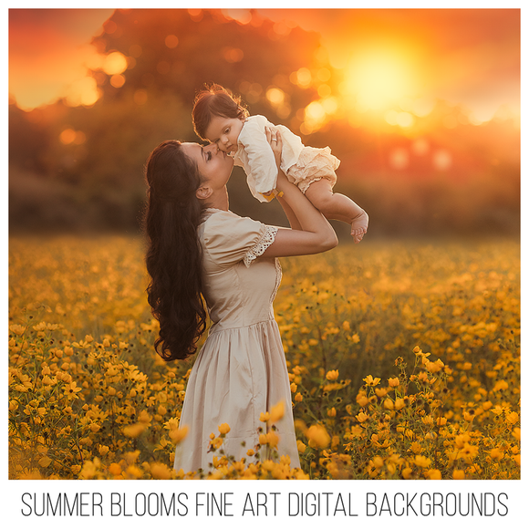 Summer Blooms Fine Art Backgrounds I A set of 18 Backgrounds